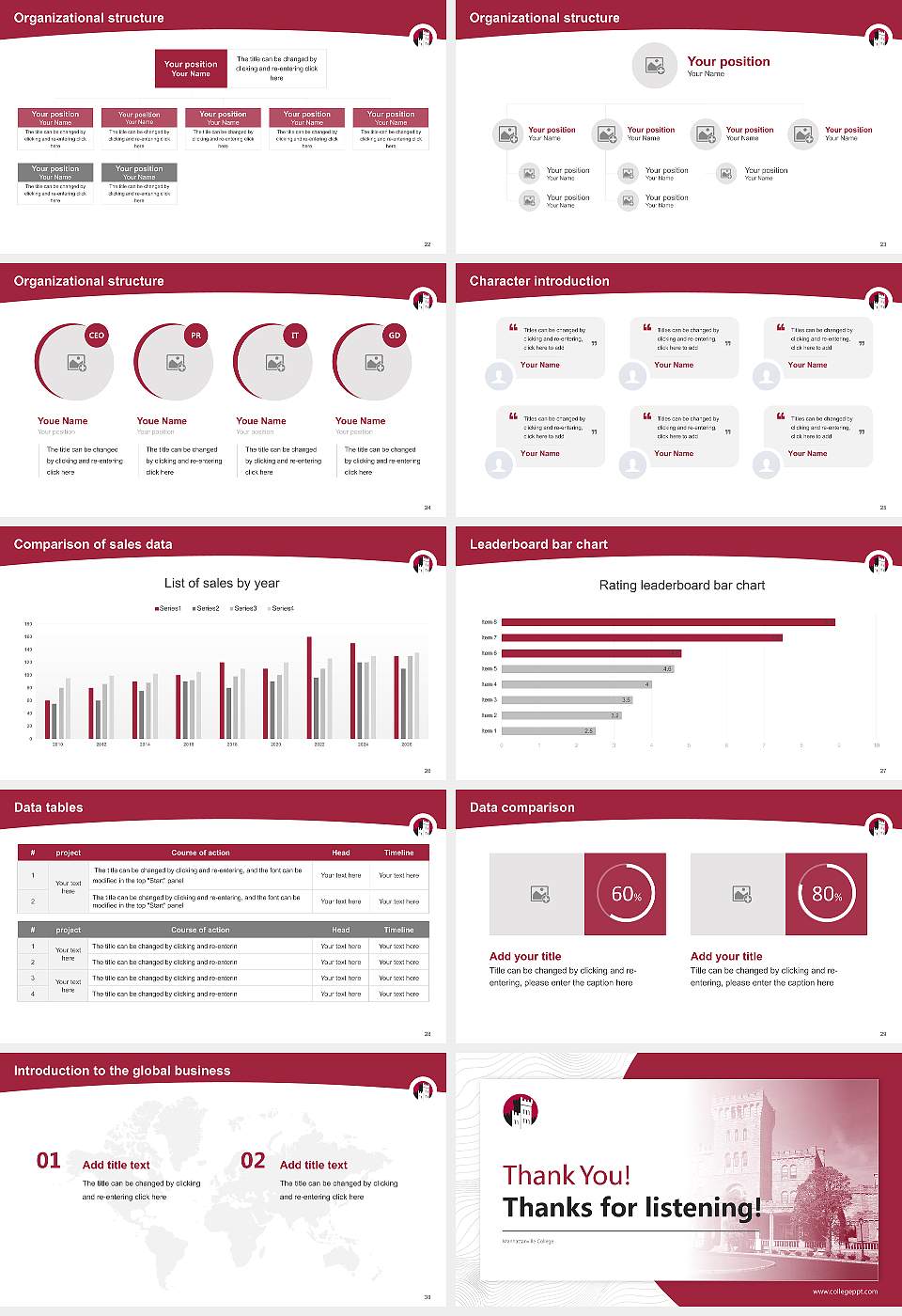 Manhattanville College Academic Presentation/Research Findings Report PPT Template16:9 ratio PPT effect preview image4