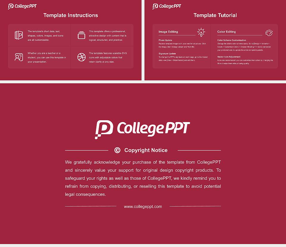 Manhattanville College Academic Presentation/Research Findings Report PPT Template16:9 ratio PPT effect preview image5