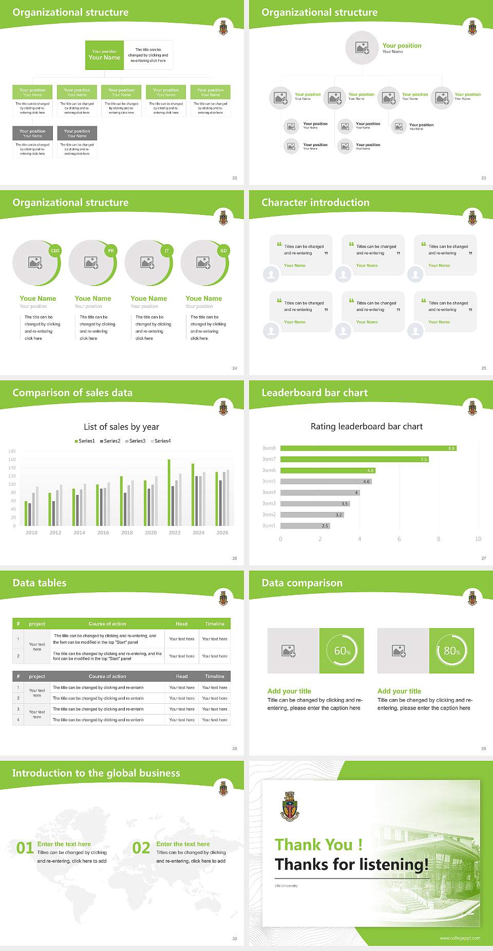 Life University Academic Presentation/Research Findings Report PPT Template4:3 ratio PPT effect preview image4