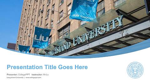 Long Island University Course/Courseware Creation PPT Template