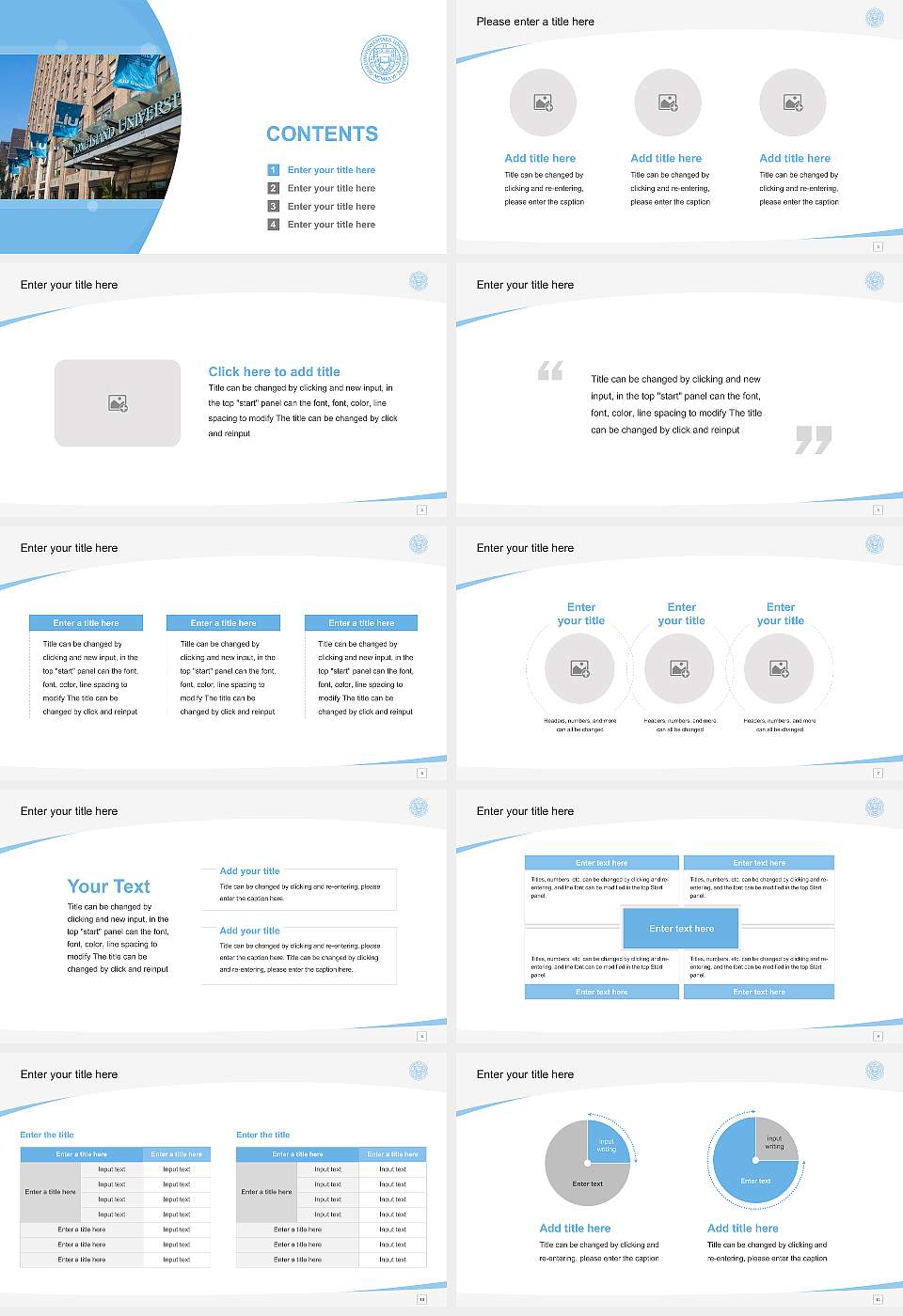 Long Island University Course/Courseware Creation PPT Template16:9 ratio PPT effect preview image2