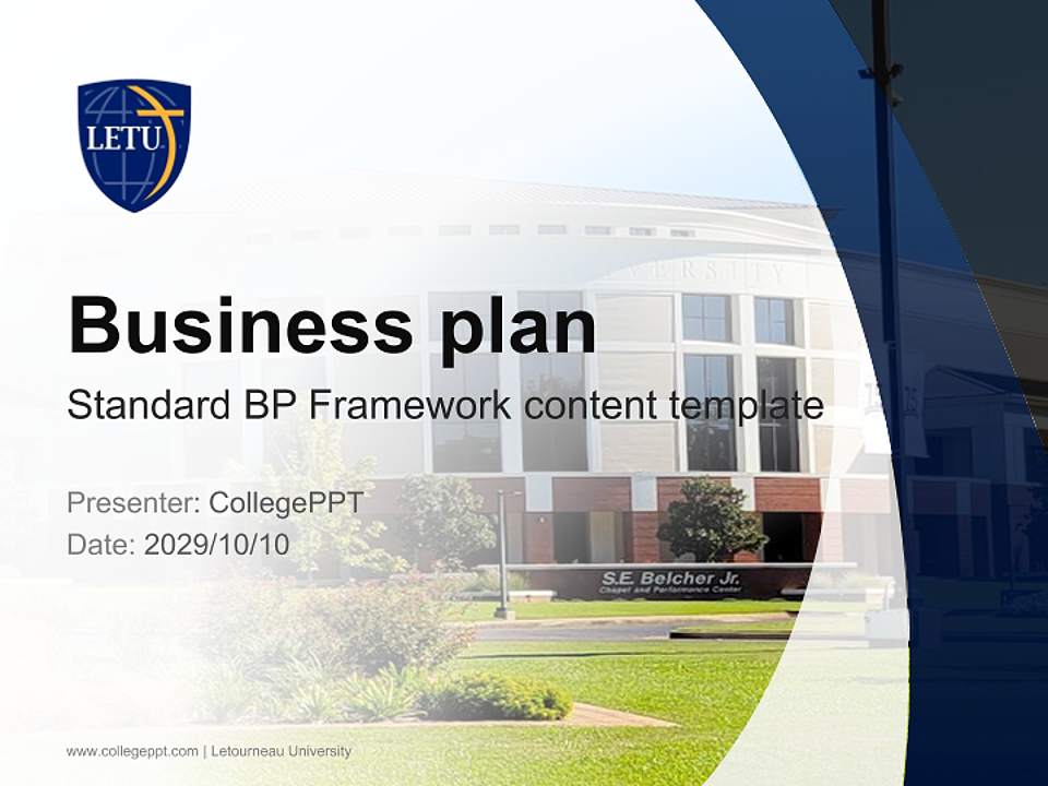 Letourneau University Competition/Entrepreneurship Contest PPT Template4:3 ratio PPT effect preview image9