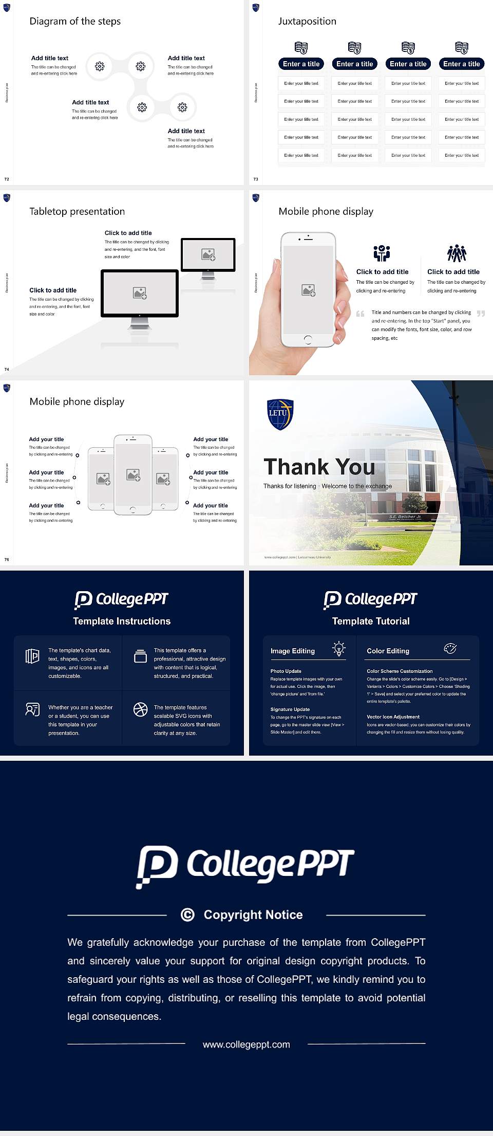 Letourneau University Competition/Entrepreneurship Contest PPT Template4:3 ratio PPT effect preview image9