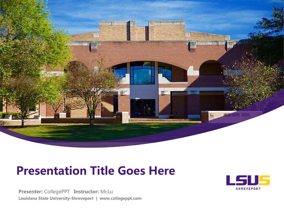 Louisiana State University-Shreveport Course/Courseware Creation PPT Template4:3 ratio PPT effect preview image5