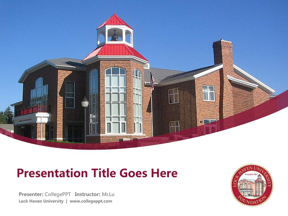 Lock Haven University Course/Courseware Creation PPT Template4:3 ratio PPT effect preview image5