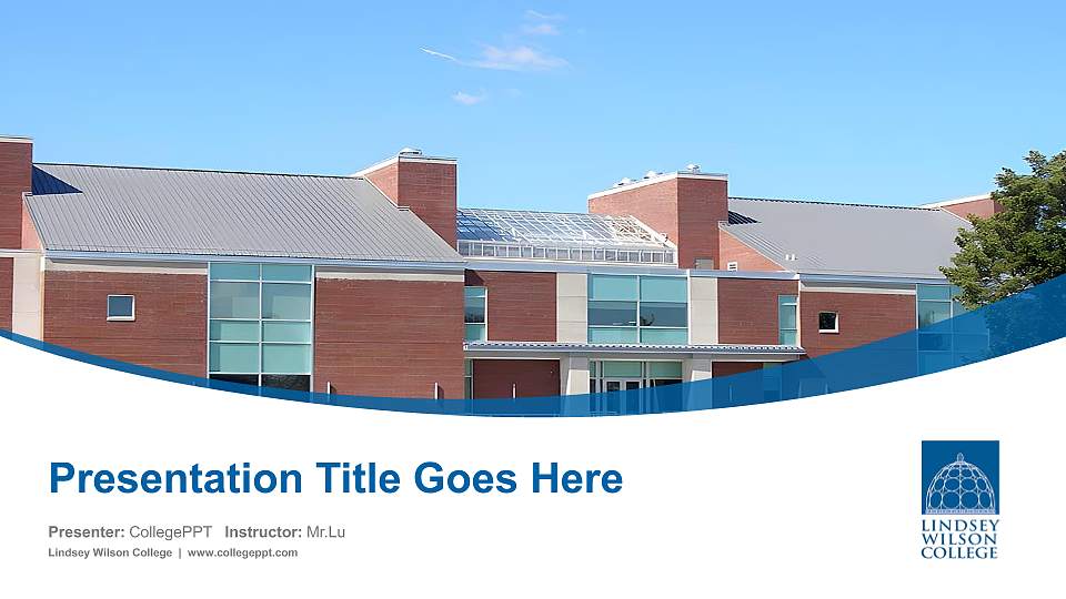 Lindsey Wilson College Course/Courseware Creation PPT Template16:9 ratio PPT effect preview image