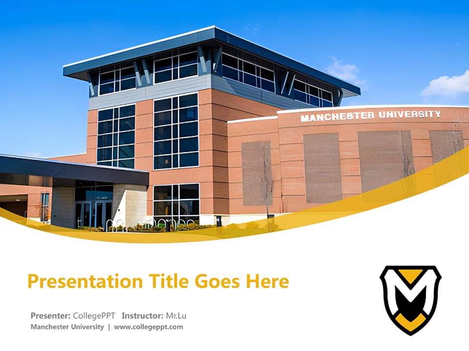 Manchester University Course/Courseware Creation PPT Template4:3 ratio PPT effect preview image5