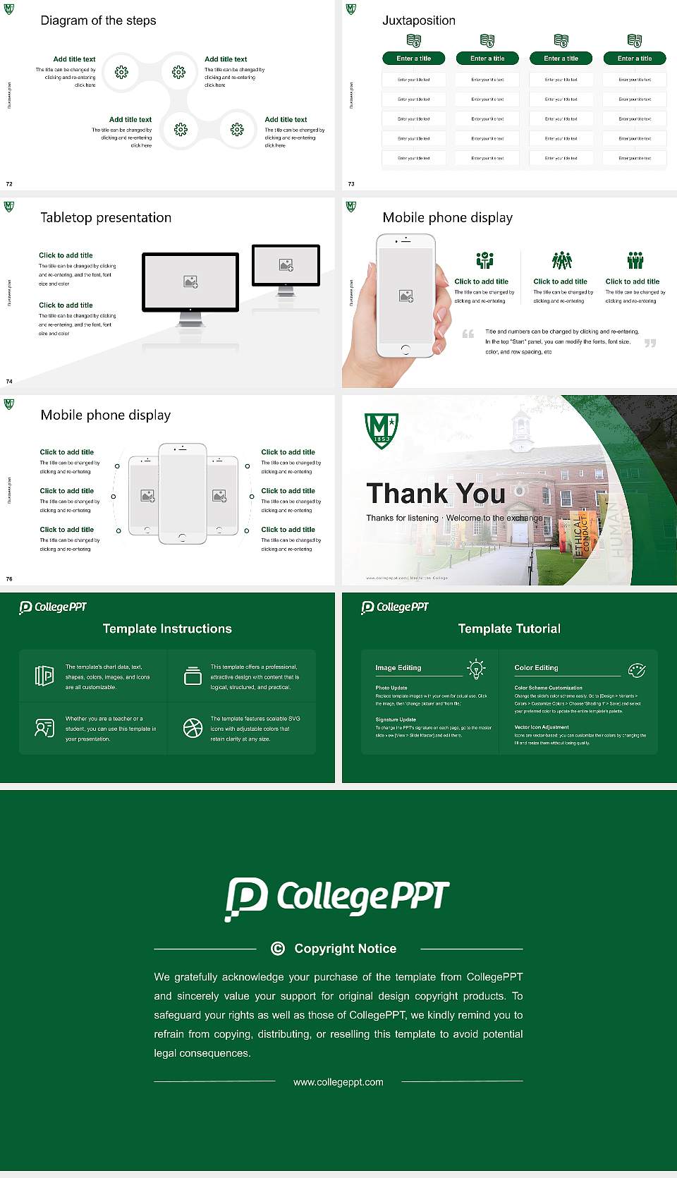 Manhattan College Competition/Entrepreneurship Contest PPT Template16:9 ratio PPT effect preview image9