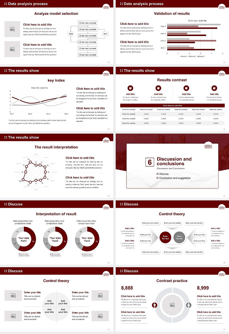 Loyola University New Orleans Graduation Thesis Defense PPT Template16:9 ratio PPT effect preview image5
