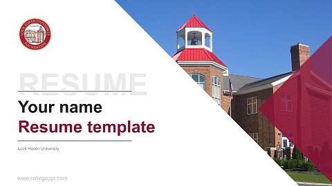 Lock Haven University Resume PPT Template