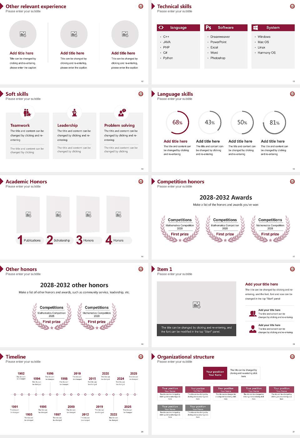 Lock Haven University Resume PPT Template16:9 ratio PPT effect preview image3