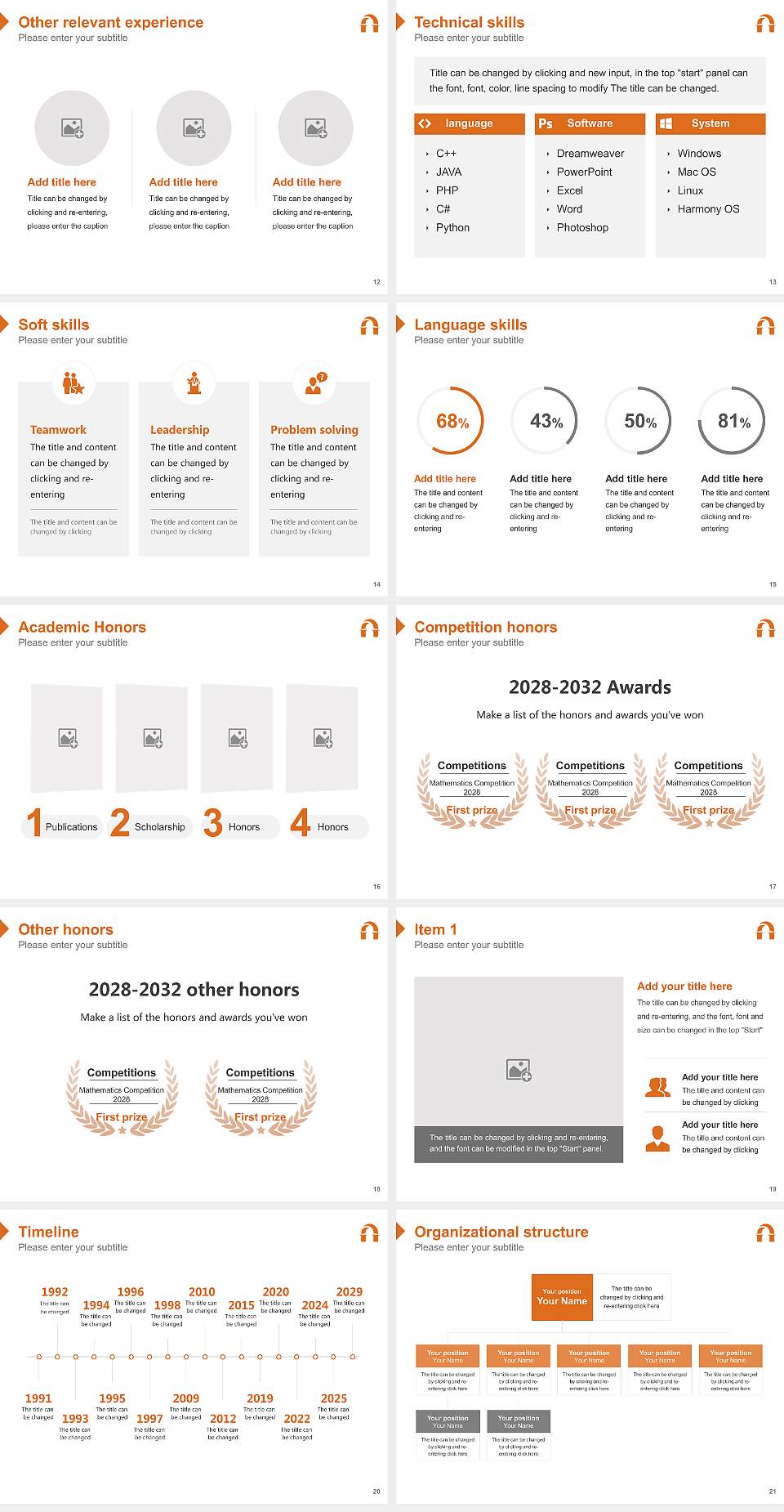 Lourdes University Resume PPT Template4:3 ratio PPT effect preview image3