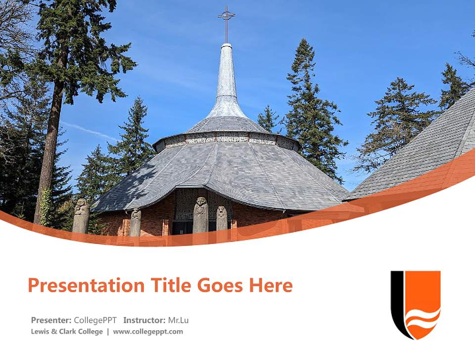 Lewis & Clark College Course/Courseware Creation PPT Template4:3 ratio PPT effect preview image5