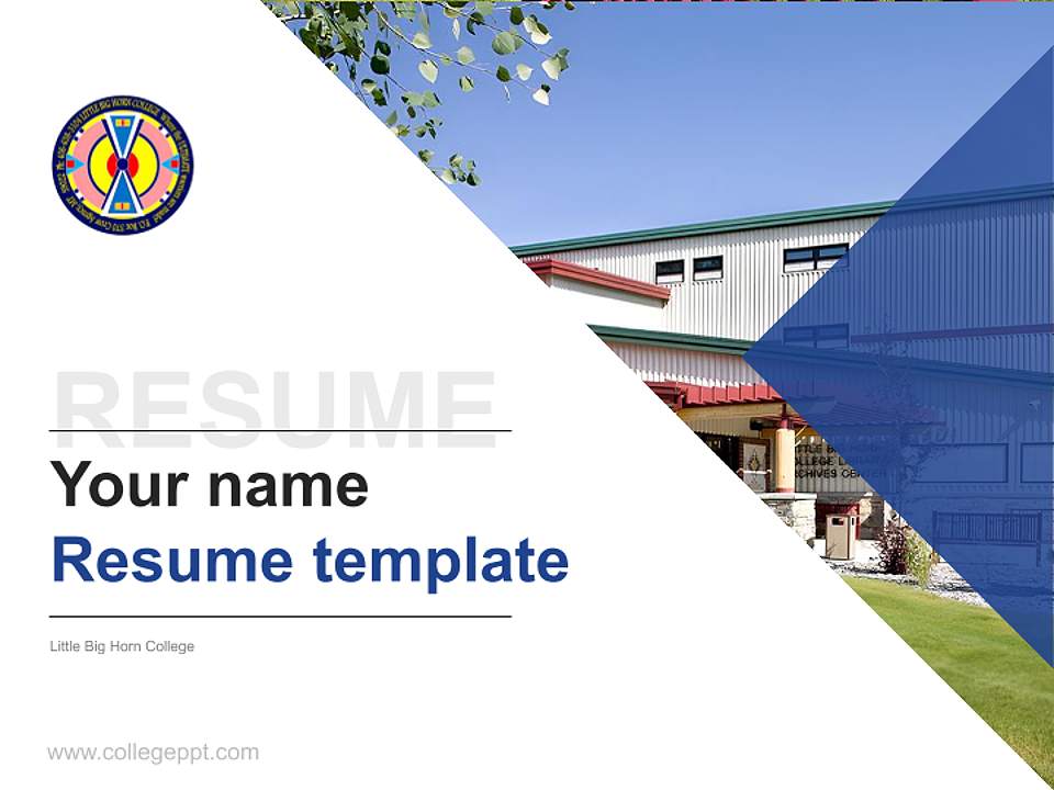 Little Big Horn College Resume PPT Template4:3 ratio PPT effect preview image5