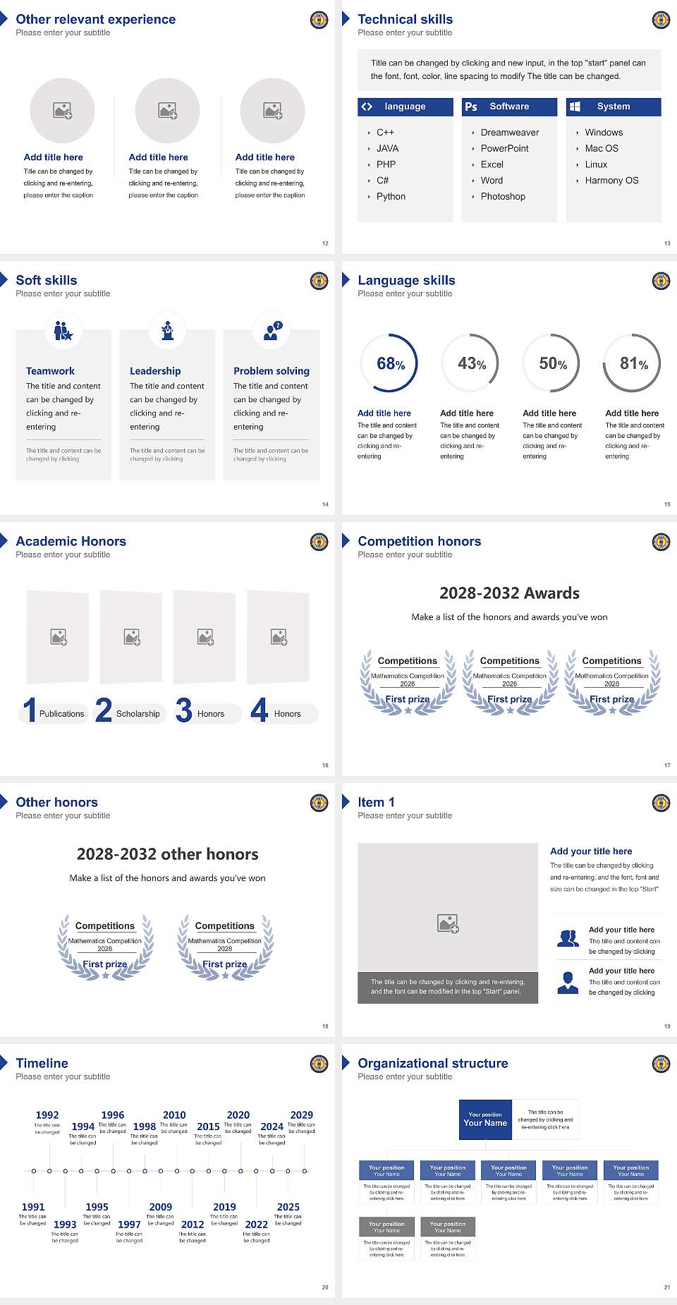 Little Big Horn College Resume PPT Template4:3 ratio PPT effect preview image3