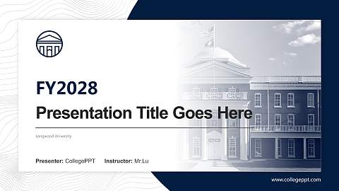 Longwood University Academic Presentation/Research Findings Report PPT Template