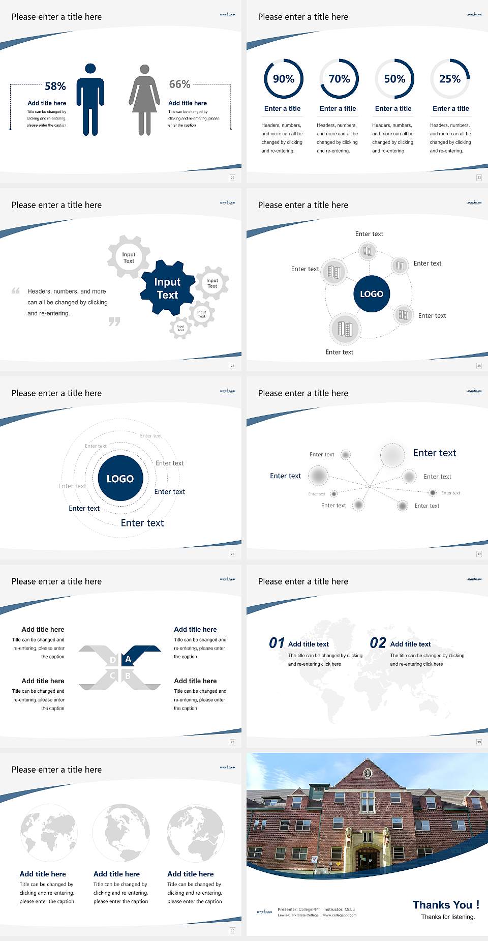 Lewis-Clark State College Course/Courseware Creation PPT Template4:3 ratio PPT effect preview image4