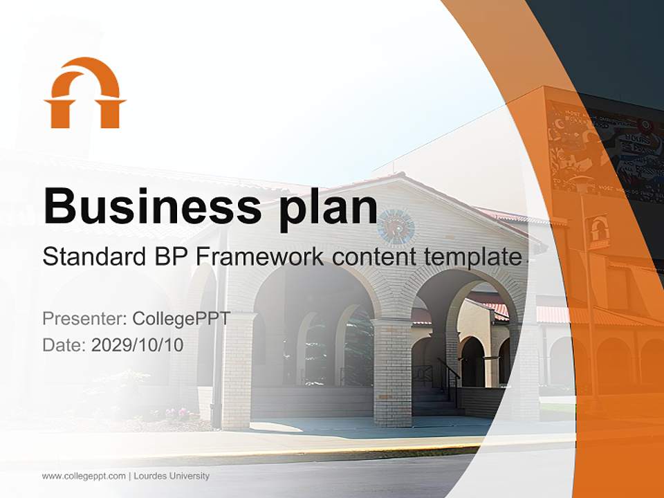 Lourdes University Competition/Entrepreneurship Contest PPT Template4:3 ratio PPT effect preview image9