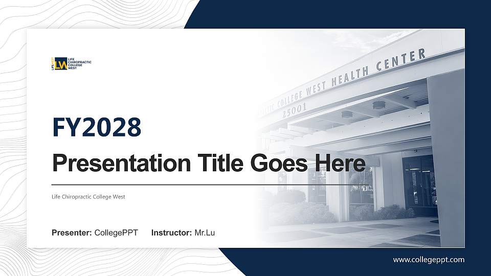 Life Chiropractic College West Academic Presentation/Research Findings Report PPT Template16:9 ratio PPT effect preview image