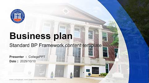 Louisiana Christian University Competition/Entrepreneurship Contest PPT Template