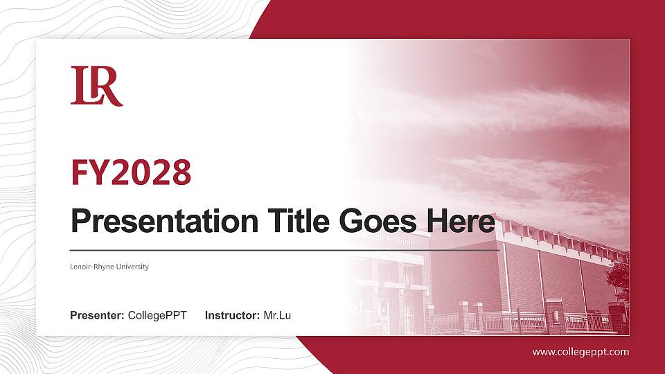 Lenoir-Rhyne University Academic Presentation/Research Findings Report PPT Template16:9 ratio PPT effect preview image