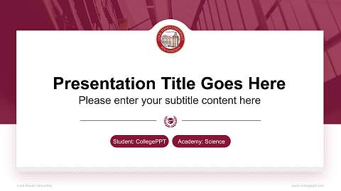Lock Haven University National Scholarship Defense PPT Template