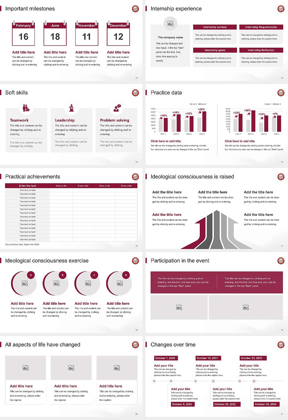 Lock Haven University National Scholarship Defense PPT Template16:9 ratio PPT effect preview image3