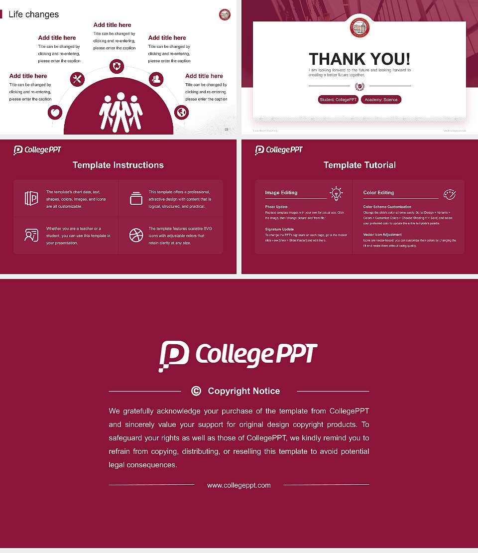 Lock Haven University National Scholarship Defense PPT Template16:9 ratio PPT effect preview image4