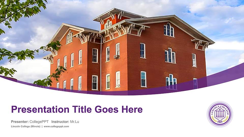 Lincoln College (Illinois) Course/Courseware Creation PPT Template16:9 ratio PPT effect preview image