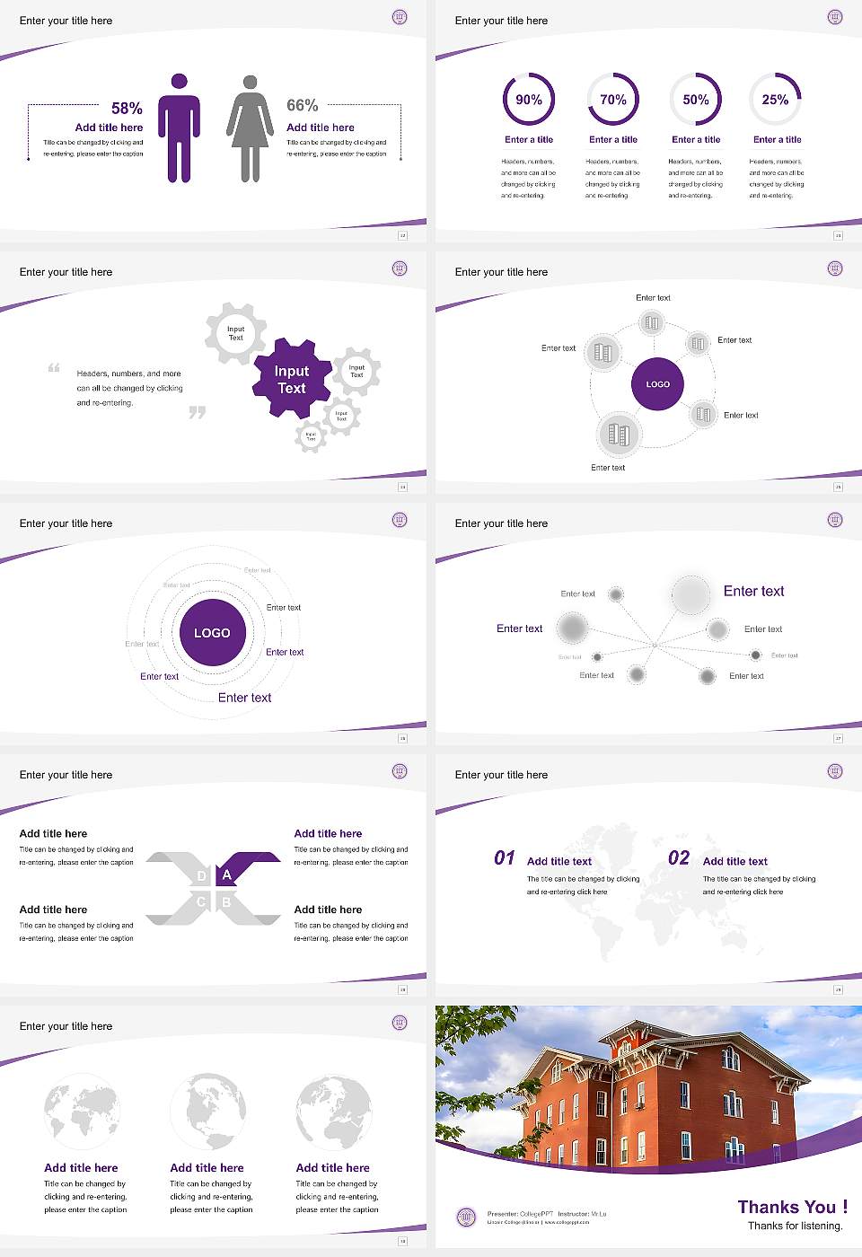 Lincoln College (Illinois) Course/Courseware Creation PPT Template16:9 ratio PPT effect preview image4