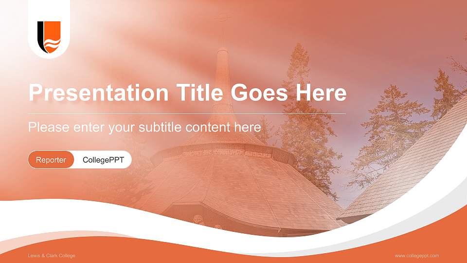 Lewis & Clark College Lecture Sharing and Networking Event PPT Template16:9 ratio PPT effect preview image