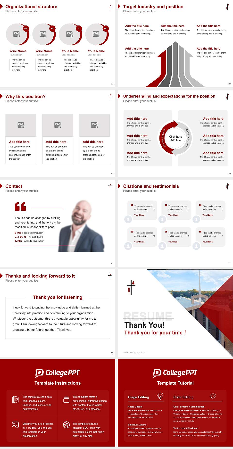 Lincoln Christian University Resume PPT Template4:3 ratio PPT effect preview image4