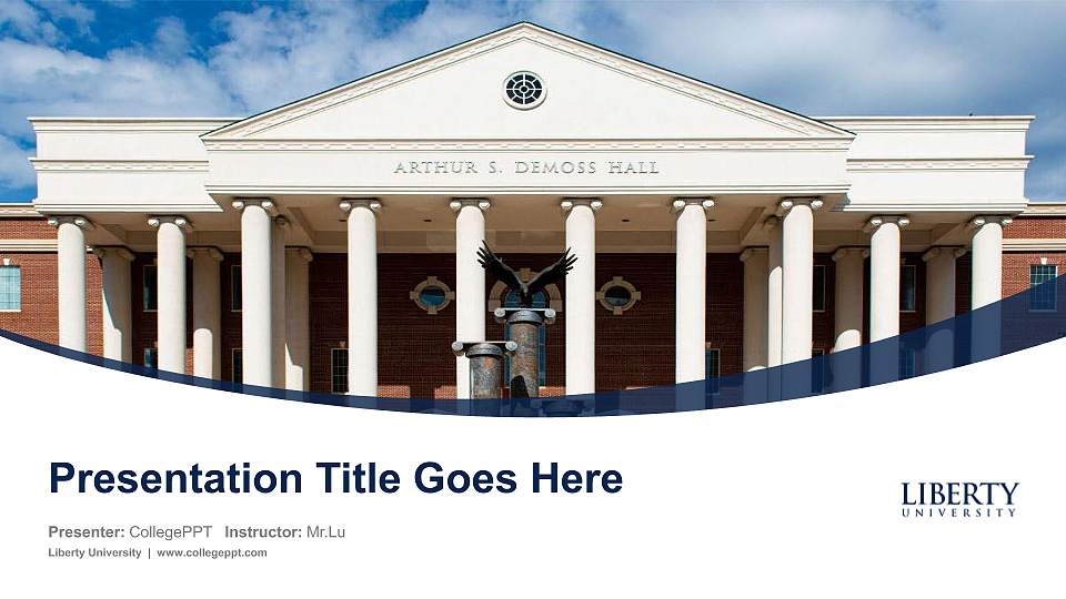Liberty University Course/Courseware Creation PPT Template16:9 ratio PPT effect preview image