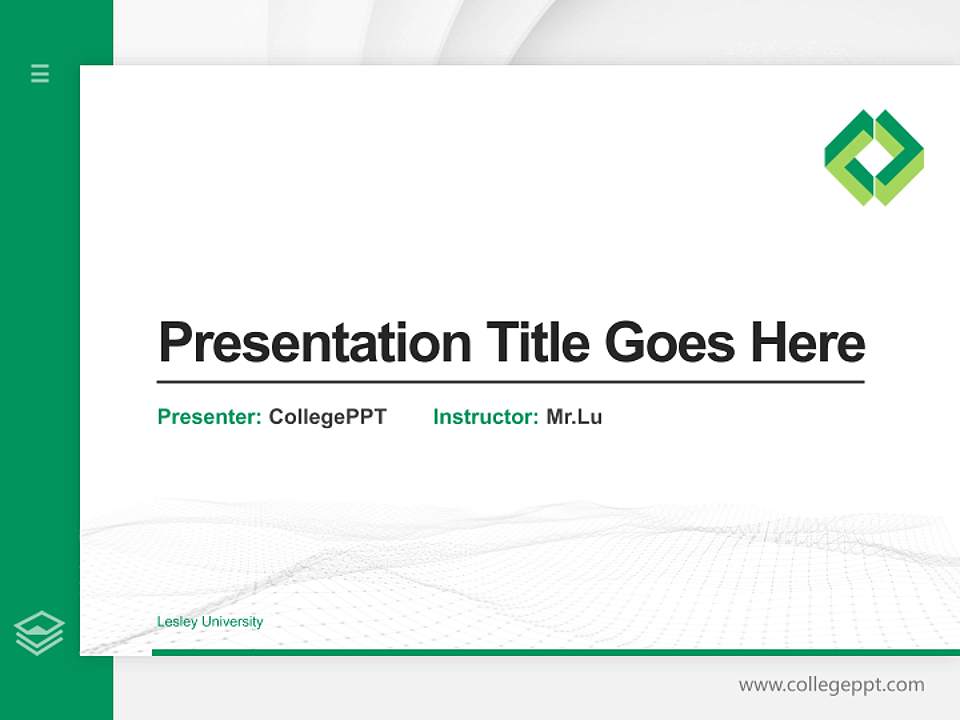 Lesley University Thesis Proposal/Graduation Defense PPT Template4:3 ratio PPT effect preview image5