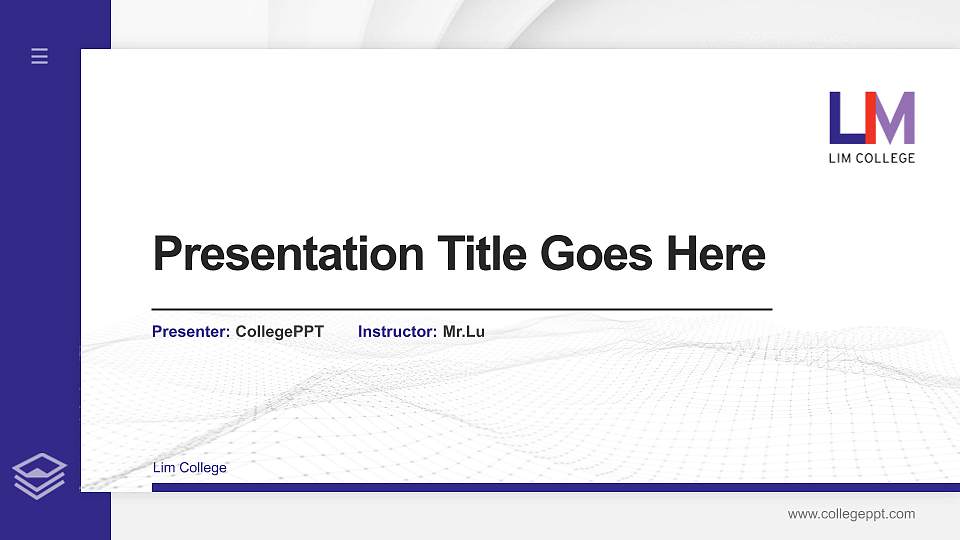 Lim College Thesis Proposal/Graduation Defense PPT Template16:9 ratio PPT effect preview image