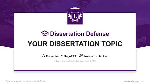 Linfield University-School of Nursing Graduation Thesis Defense PPT Template