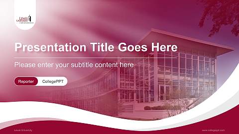 Lewis University Lecture Sharing and Networking Event PPT Template