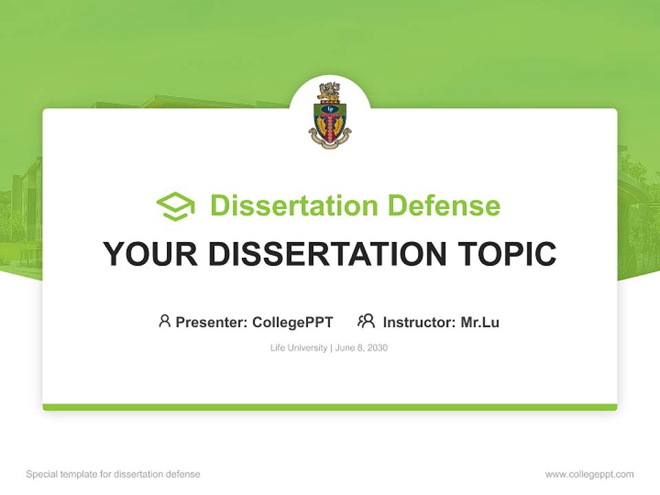 Life University Graduation Thesis Defense PPT Template4:3 ratio PPT effect preview image7