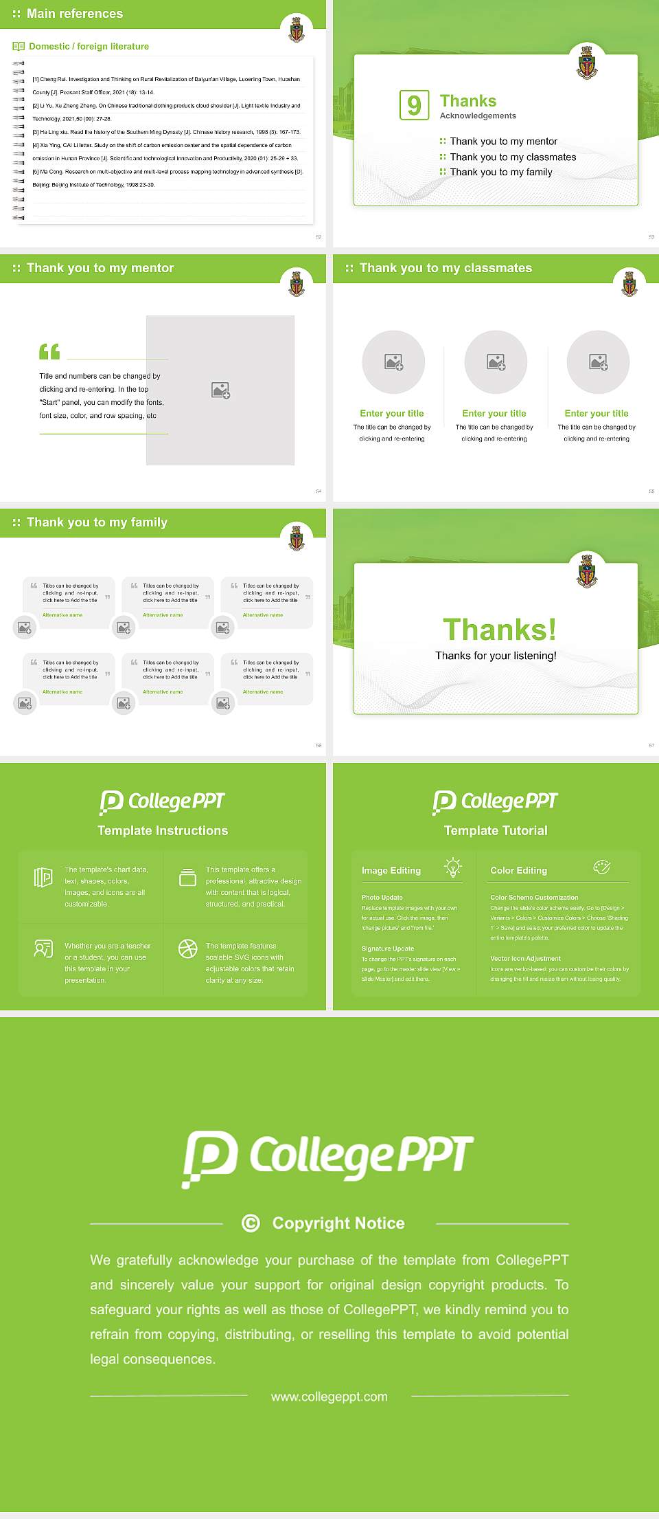 Life University Graduation Thesis Defense PPT Template4:3 ratio PPT effect preview image7