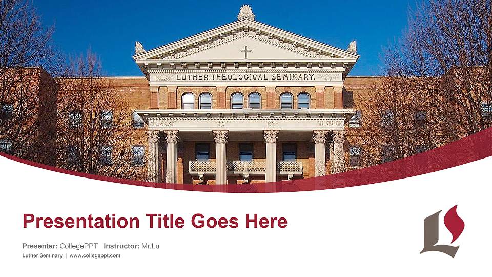 Luther Seminary Course/Courseware Creation PPT Template16:9 ratio PPT effect preview image
