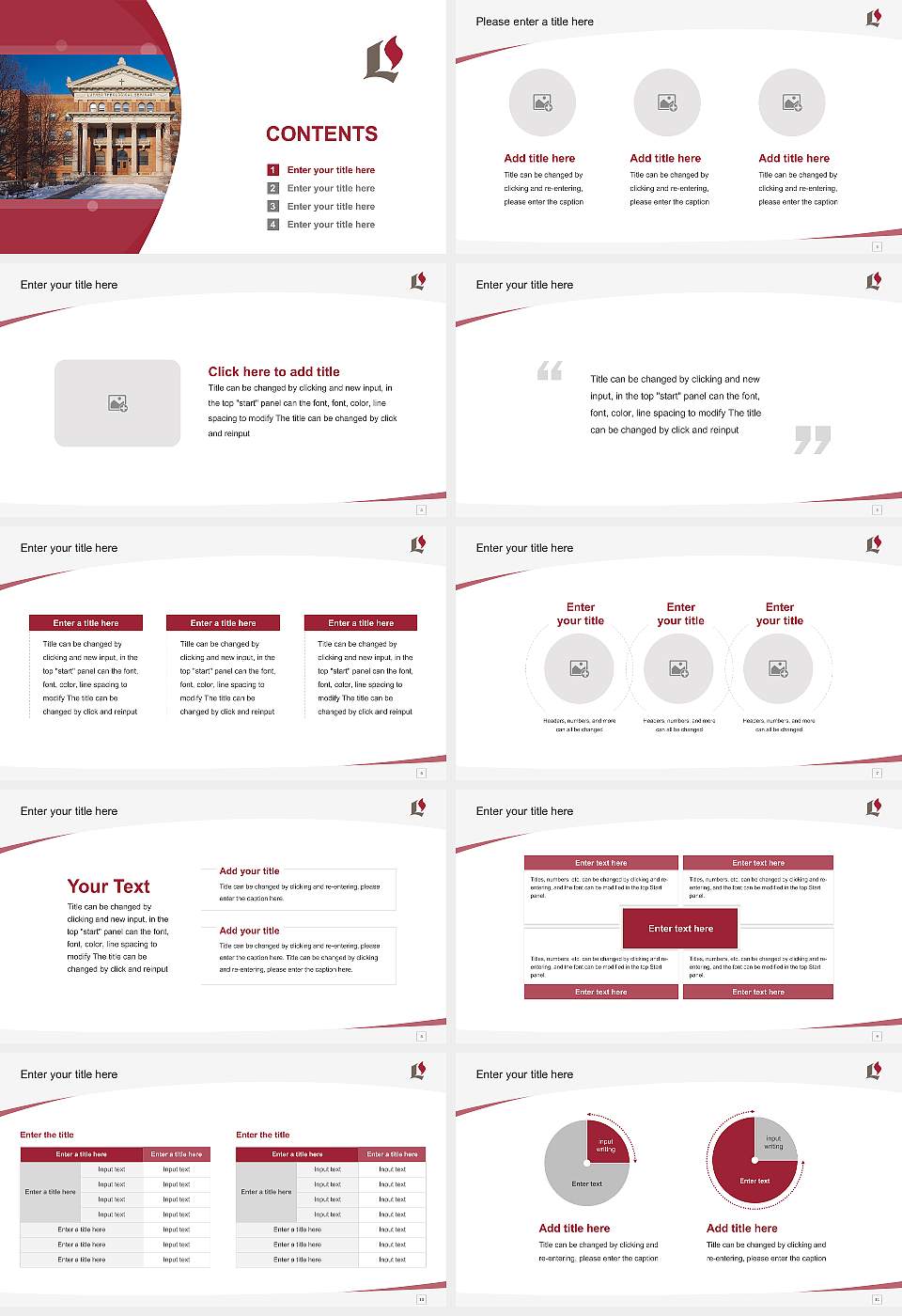 Luther Seminary Course/Courseware Creation PPT Template16:9 ratio PPT effect preview image2