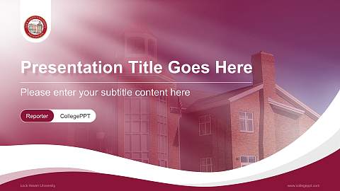 Lock Haven University Lecture Sharing and Networking Event PPT Template
