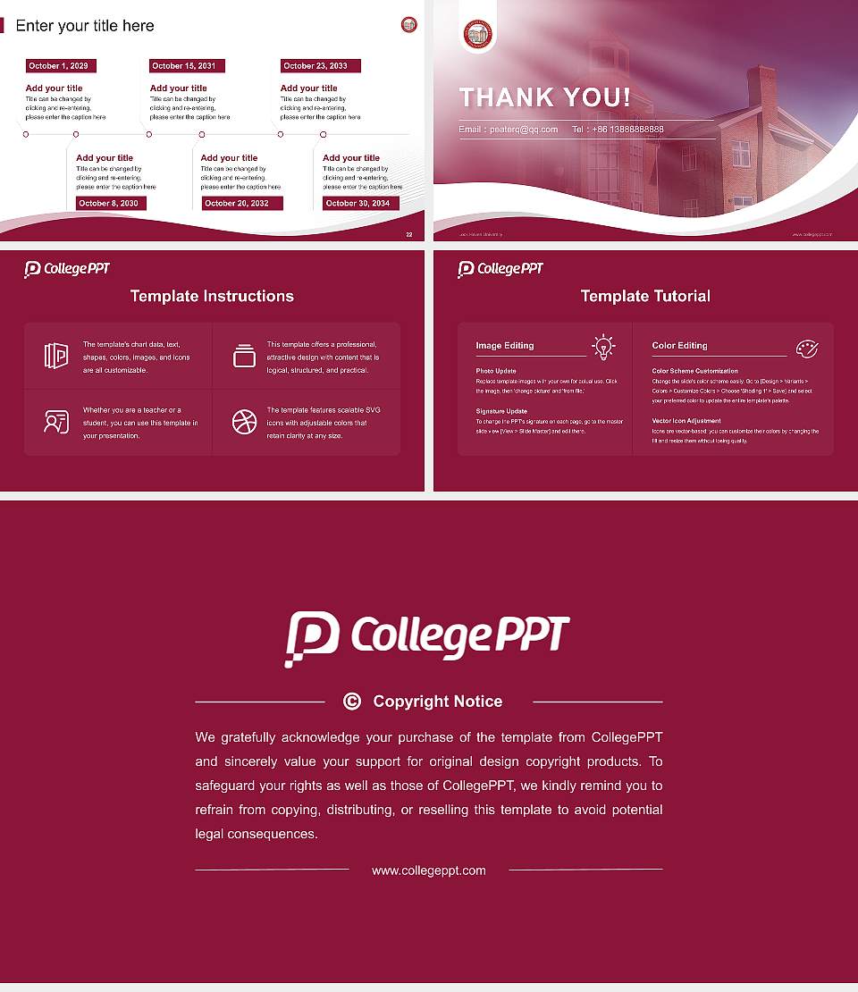Lock Haven University Lecture Sharing and Networking Event PPT Template16:9 ratio PPT effect preview image4