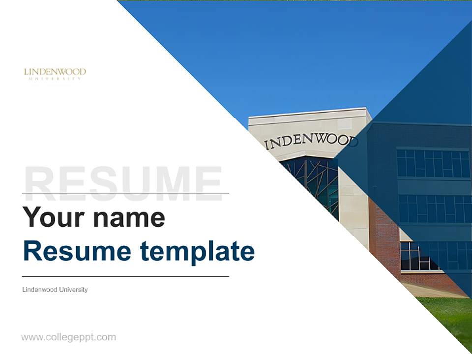 Lindenwood University Resume PPT Template4:3 ratio PPT effect preview image5