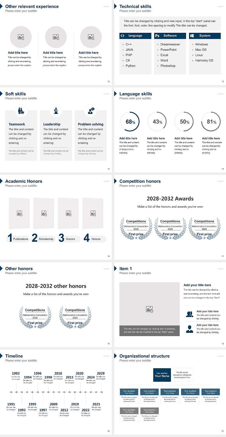 Lindenwood University Resume PPT Template4:3 ratio PPT effect preview image3