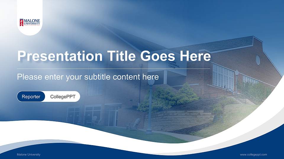 Malone University Lecture Sharing and Networking Event PPT Template16:9 ratio PPT effect preview image