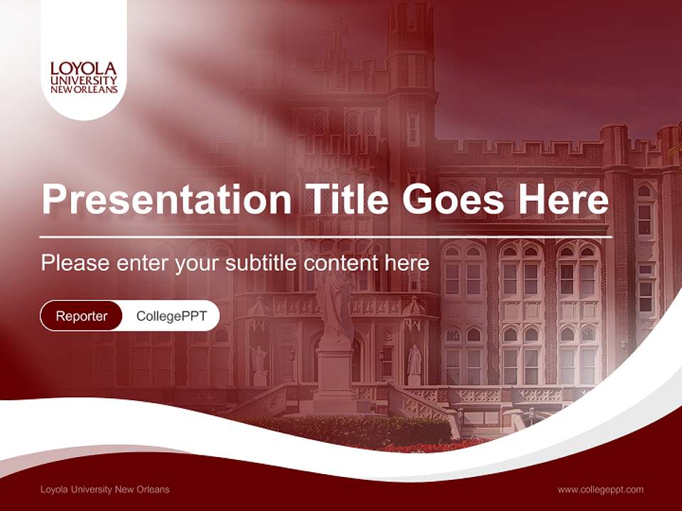 Loyola University New Orleans Lecture Sharing and Networking Event PPT Template4:3 ratio PPT effect preview image4