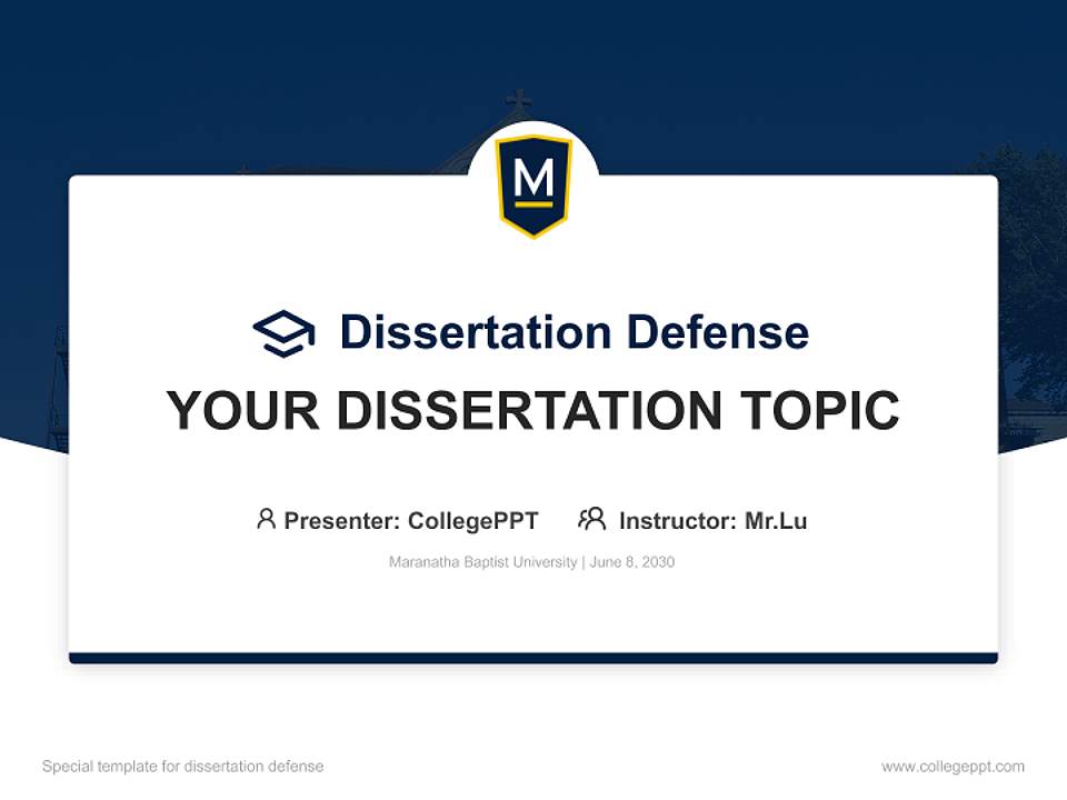 Maranatha Baptist University Graduation Thesis Defense PPT Template4:3 ratio PPT effect preview image7