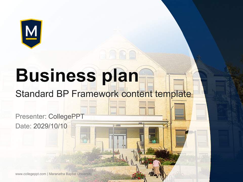 Maranatha Baptist University Competition/Entrepreneurship Contest PPT Template4:3 ratio PPT effect preview image9