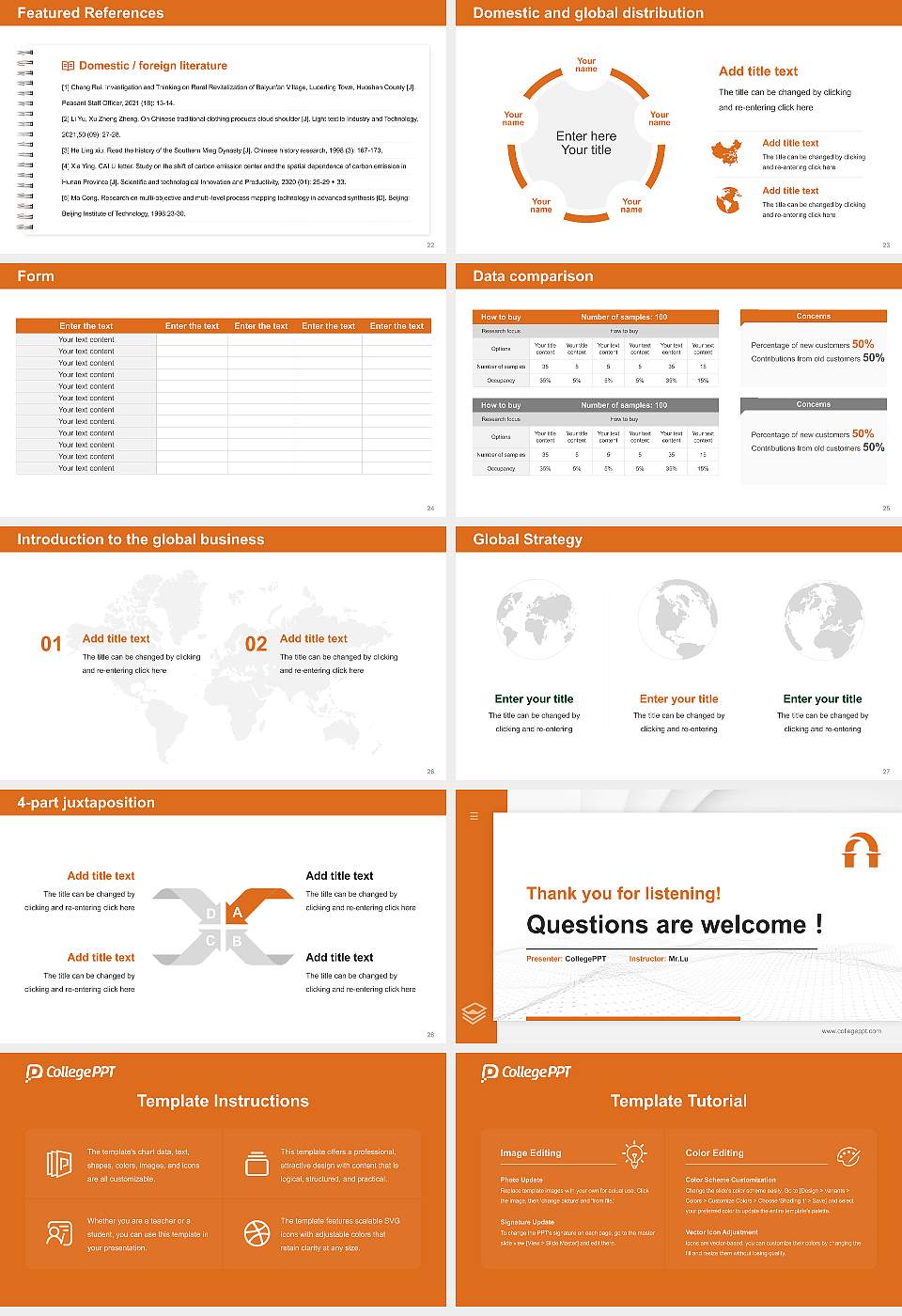 Lourdes University Thesis Proposal/Graduation Defense PPT Template16:9 ratio PPT effect preview image4